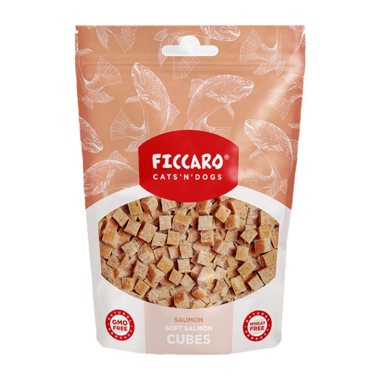 Ficcaro Godbidder Soft Cubes Laks Hundegodbidder 100 g