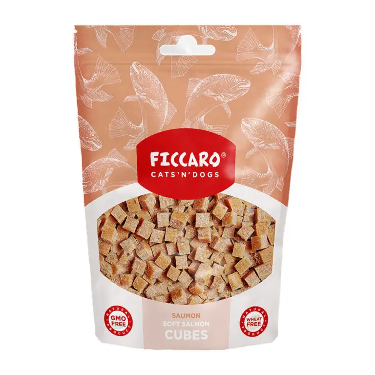 Ficcaro Godbidder Soft Cubes Laks Hundegodbidder 100 g