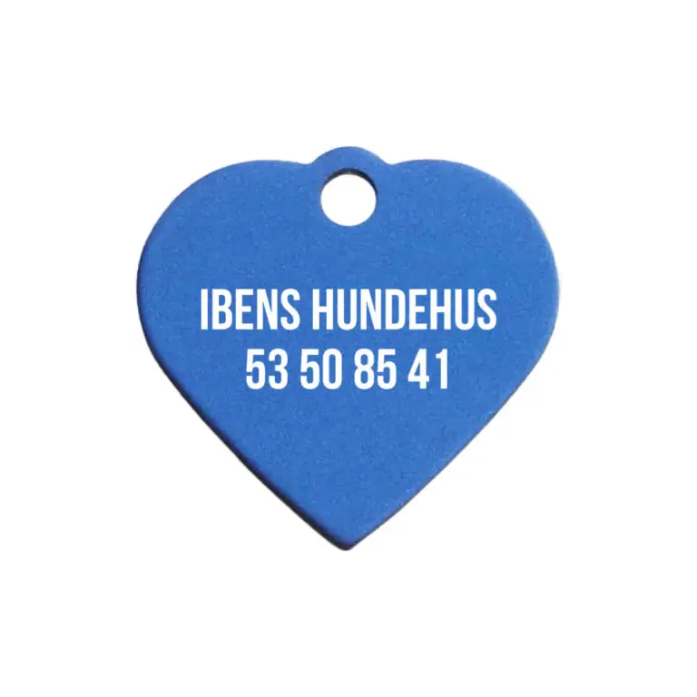 Hundetegn Hjerte Mørkeblå