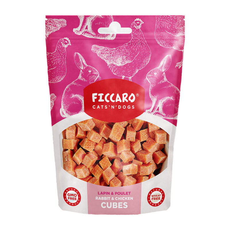 Ficcaro Godbidder Soft Cubes Kanin & Kylling 100 g