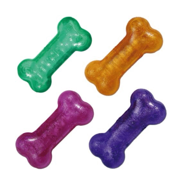 KONG Crackle Squeezz Gummiben Medium Hundelegetøj - Image 2