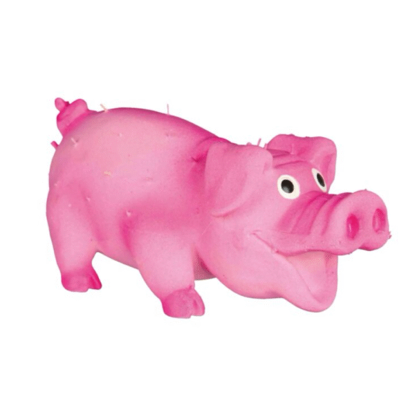 Trixie Mini Latex Gris Pink M/Piv Hundelegetøj