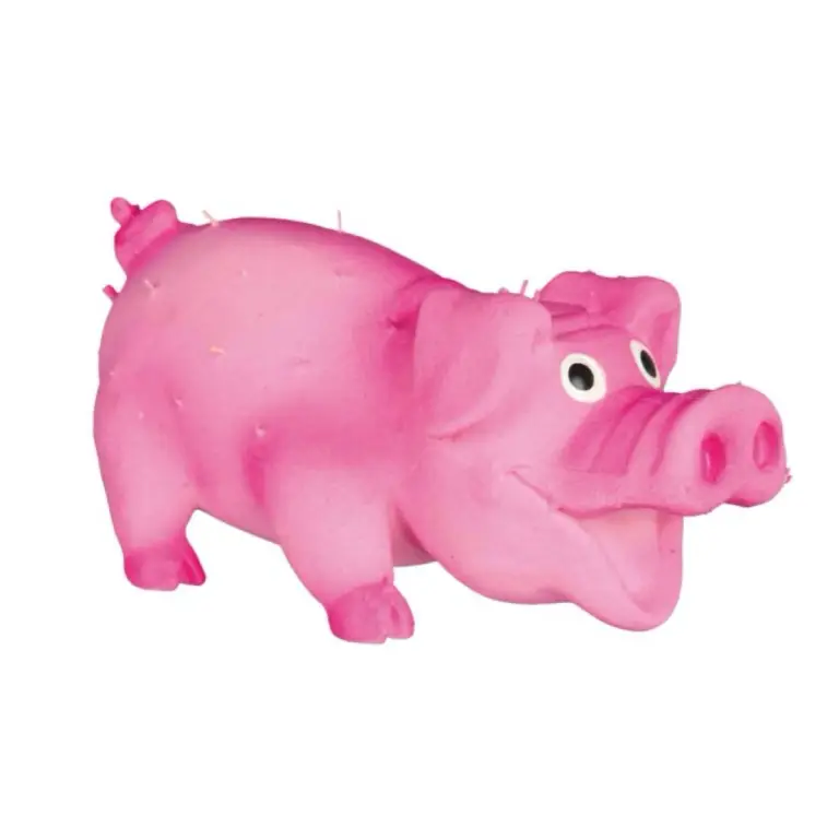 Trixie Mini Latex Gris Pink M/Piv Hundelegetøj