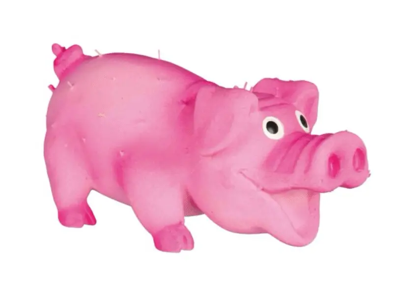 Trixie Mini Latex Gris Pink M/Piv Hundelegetøj