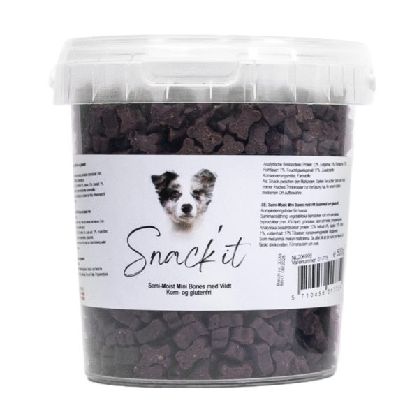 Snack'It Kornfrie Semi-Moist Mini Bones M/Vildt 500 g - Image 2