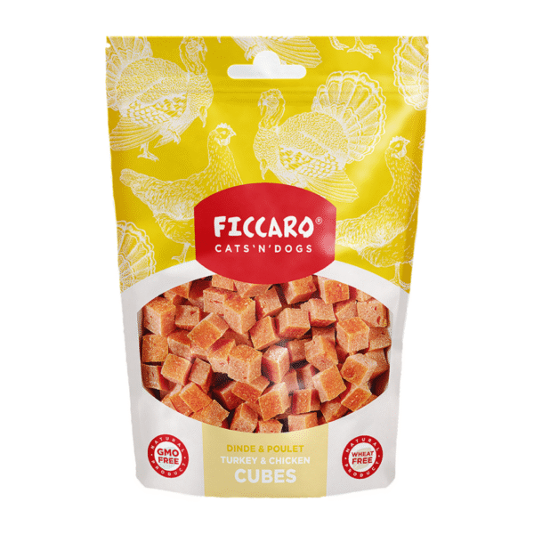 Ficcaro Godbidder Soft Cubes M/Kylling & Kalkun 100 g