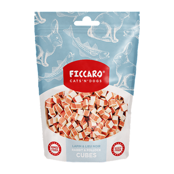 Ficcaro Godbidder Cubes Micro Sandwich M/Kanin & Sej 100 g