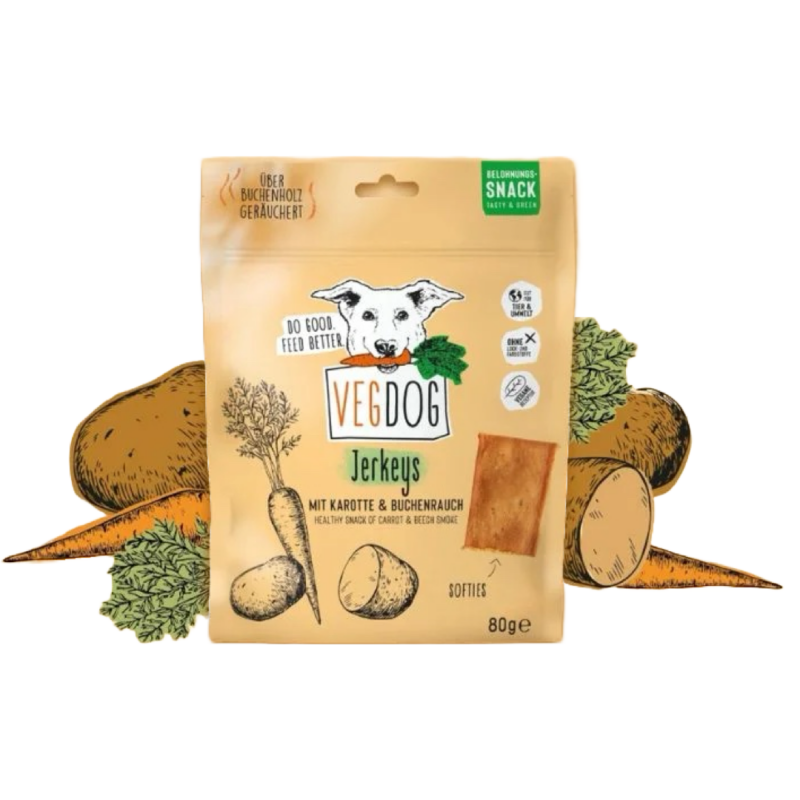 VegDog Jerkeys Vegansk Hundegodbid