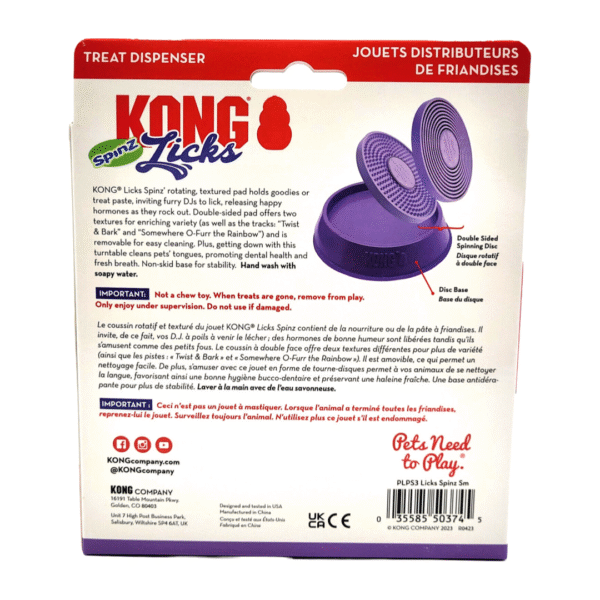 KONG Licks Spinz Medium/Large Roterende Slikkemåtte - Image 5