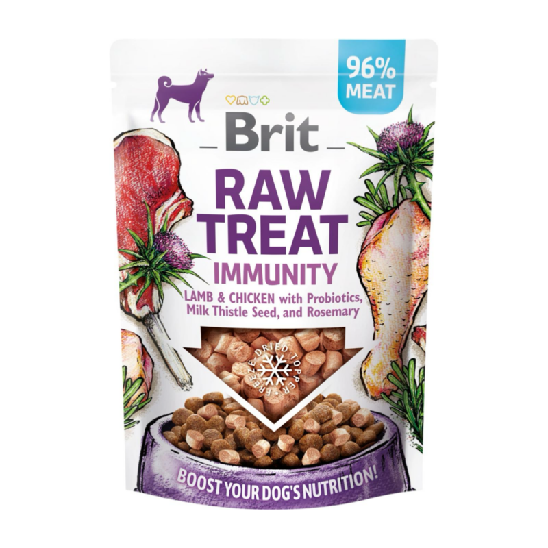 Brit Raw Treat Immunity Frystørrede Hundesnacks M/Lam & Kylling 40 g