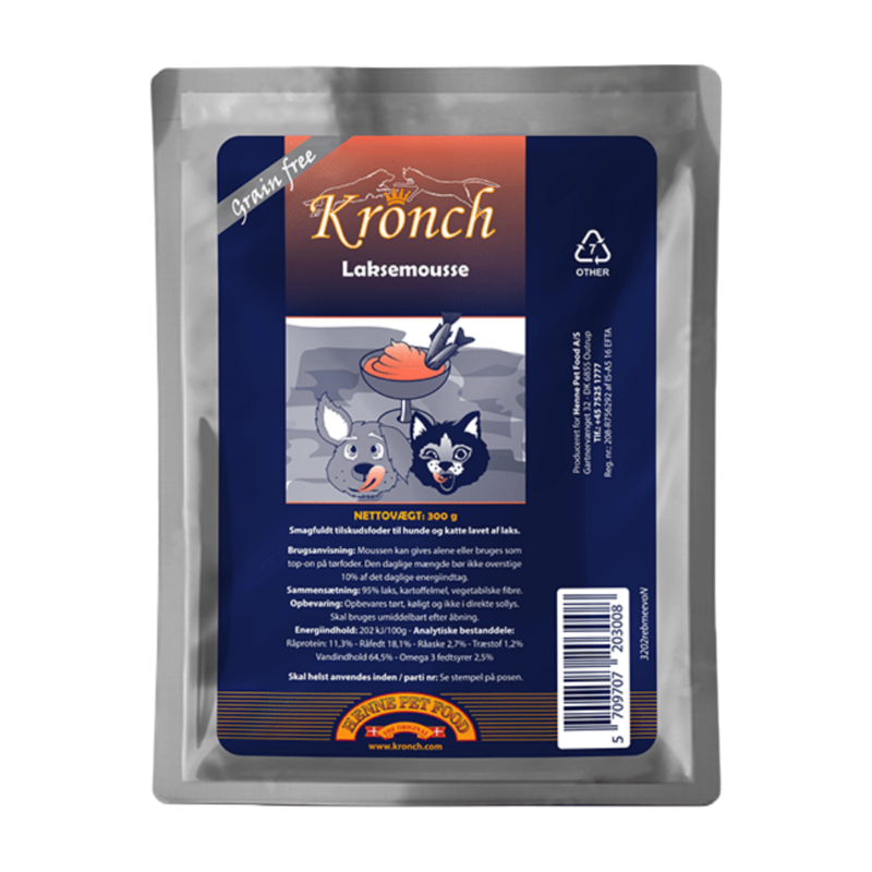 Henne Petfood Kronch Laksemousse 300g