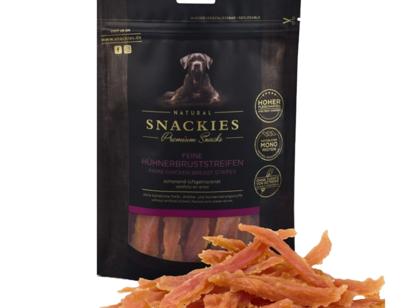 Snackies Lufttørret Kyllingebryst Strimler Hundegodbidder 180 g