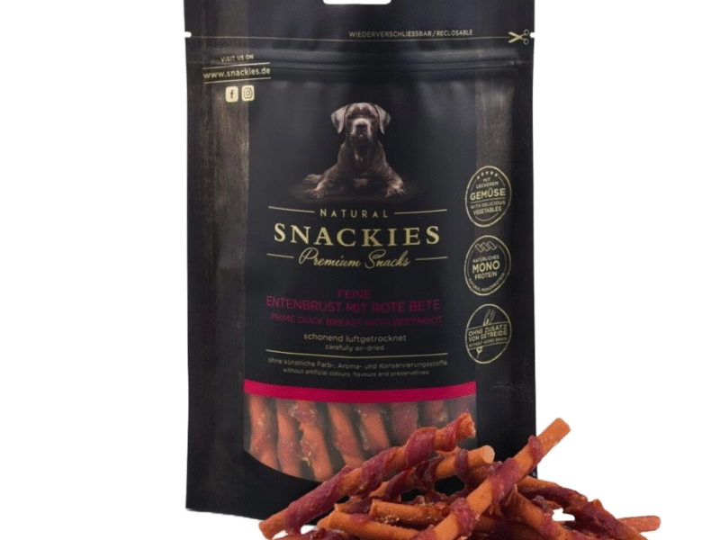 Snackies Lufttørret Andebryst & Rødbede Sticks Hundegodbidder 170 g