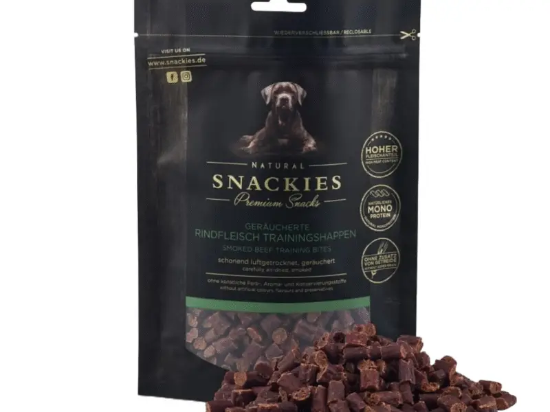 Snackies Lufttørret Oksebidder Røget Hundegodbidder 170 g