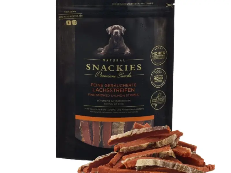 Snackies Lufttørret Lakse Strips Hundegodbidder 170 g