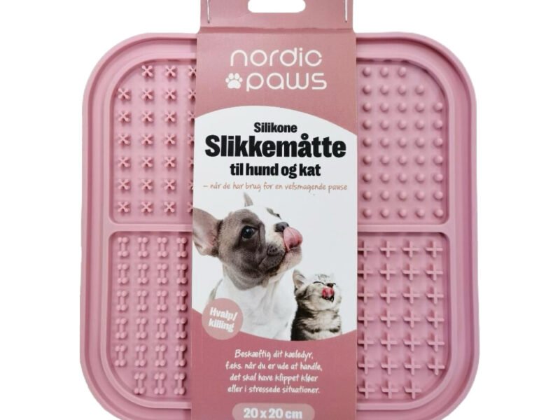 Nordic Paws Slikkemåtte Til Hvalpe Lyserød