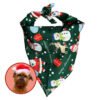 Julebandana Charmeklud Til Hunde Julemotiv Med Snemænd Grøn