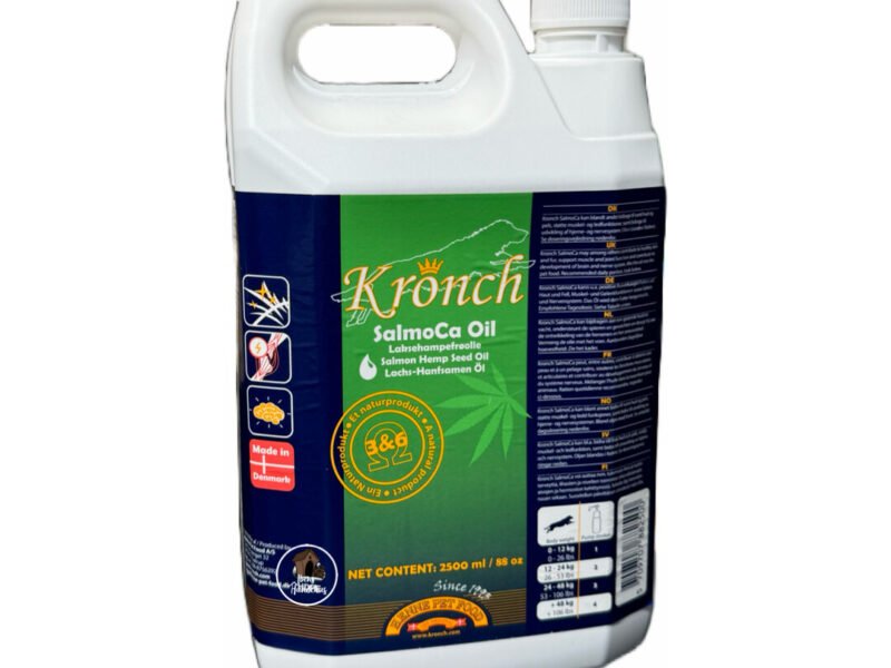 Henne Pet Food Kronch SalmoCa Oil Lakseolie & Hampefrøolie 2500 ml