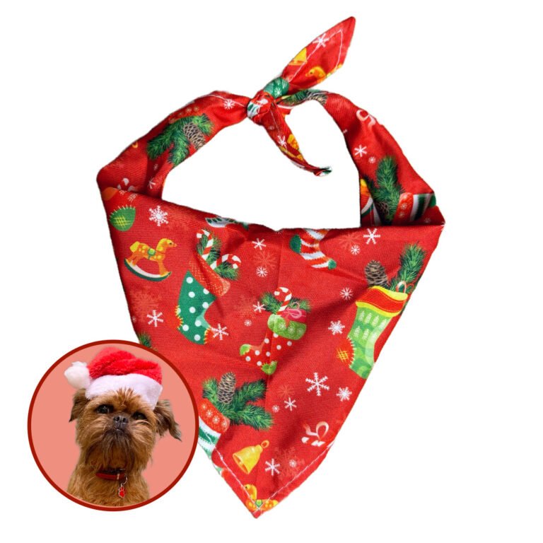 Julebandana Charmeklud Til Hunde Julemotiv Med Julesokker