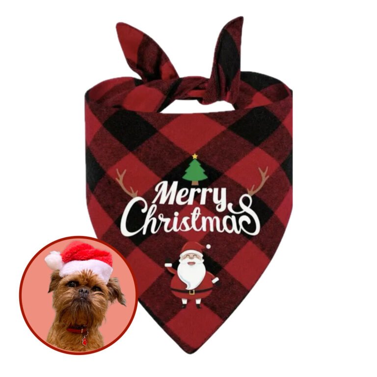 Julebandana Charmeklud Til Hunde Merry Christmas Rød