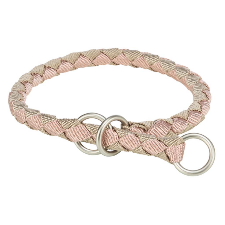Trixie Cavo Halvkvæl Nylonhalsbånd Rund Flettet Blush/Sand