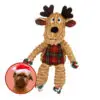 KONG Holiday Floppy Knots Rensdyr Small/Medium Julelegetøj