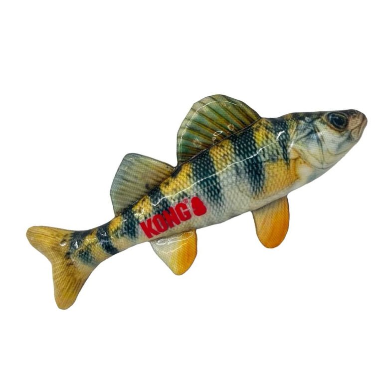 KONG Wild Shieldz Aborre Fisk Hundelegetøj