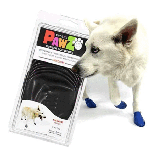 Pawz Hundesko i Gummi Sort 12 stk/pk - Image 3