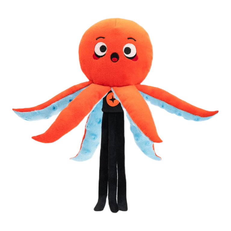 Hugsmart Fuzzy Friends Blæksprutten Olsen Hundelegetøj