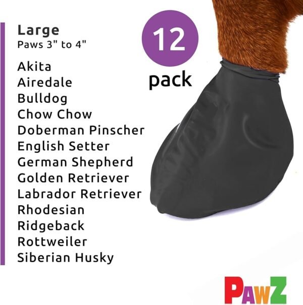 Pawz Hundesko i Gummi Sort 12 stk/pk - Image 9