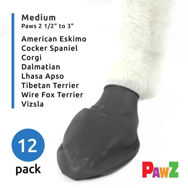 Pawz Hundesko i Gummi Sort 12 stk/pk - Image 8