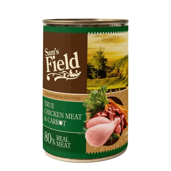 Sams Field Vådfoder True Meat Kylling & Gulerod 400 g