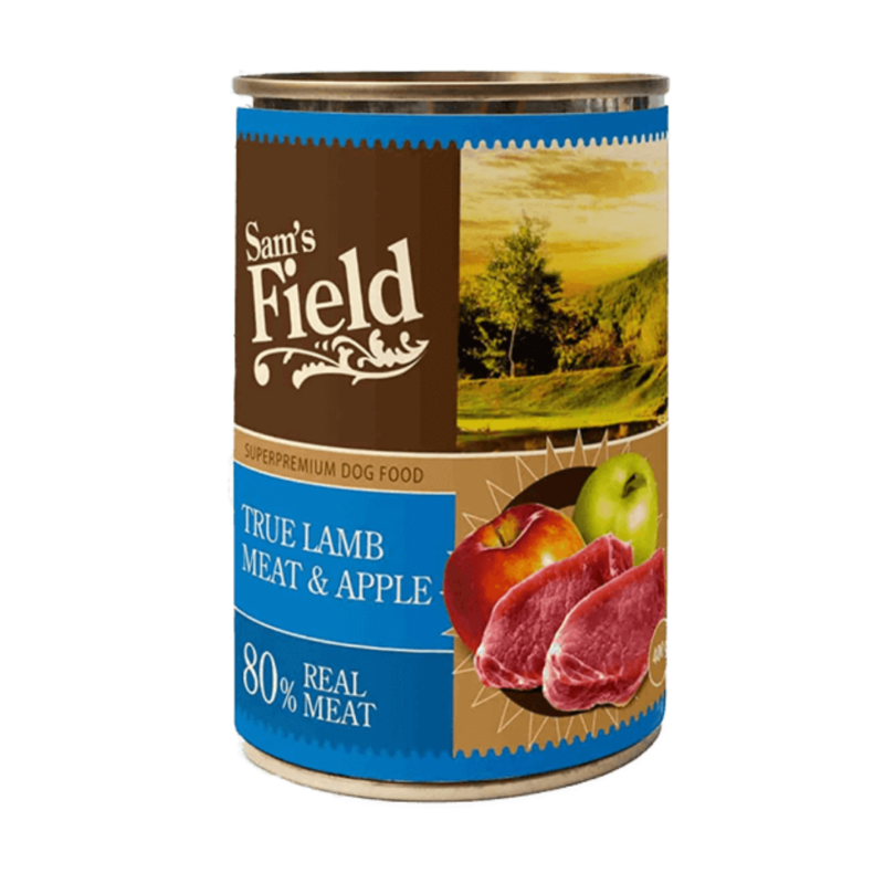 Sams Field Vådfoder True Meat Lam & Æble 400 g