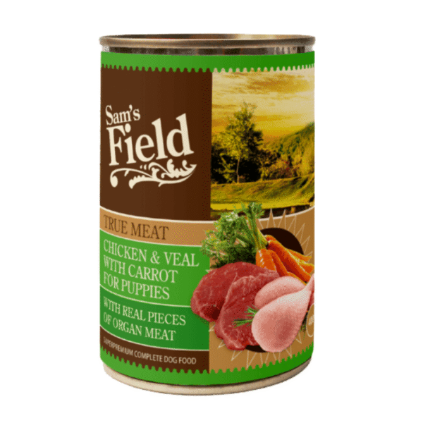 Sams Field Vådfoder True Meat Kylling & Kalv 400 g