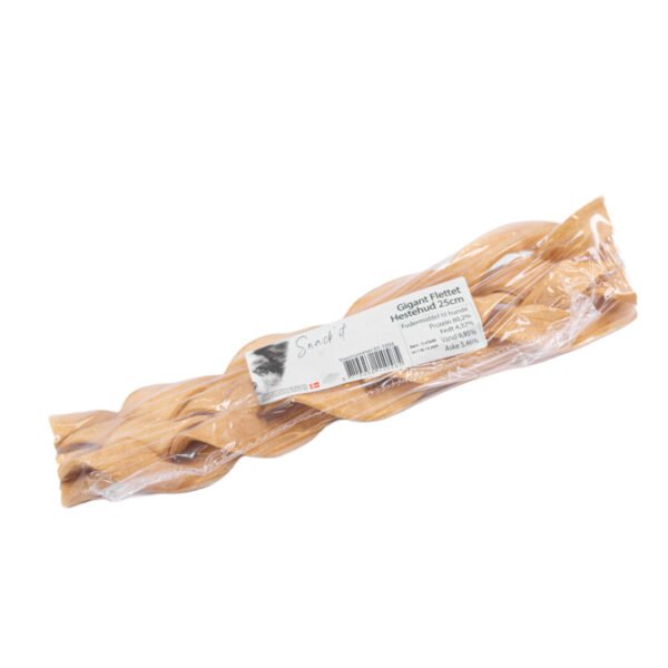 Snack'It Flettet Hestehud Tyggeben 25 cm