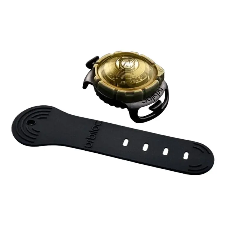 Orbiloc Dual Dog Safety Light Gold Hundelygte