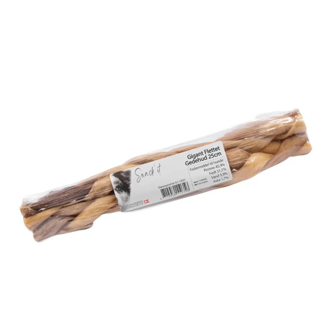 Snack'It Flettet Gedehud Tyggeben 25 cm - Billede 3