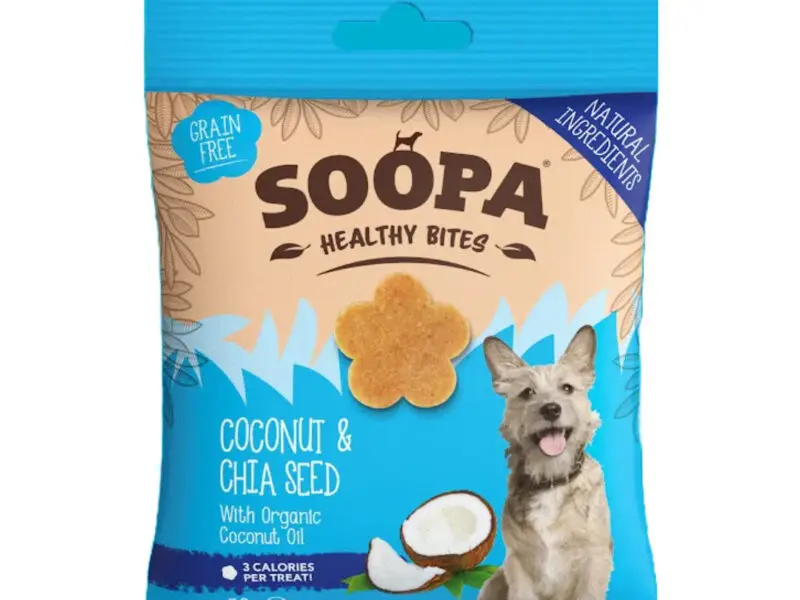 Soopa Healthy Bites Kokos & Chiafrø Vegansk Hundegodbid