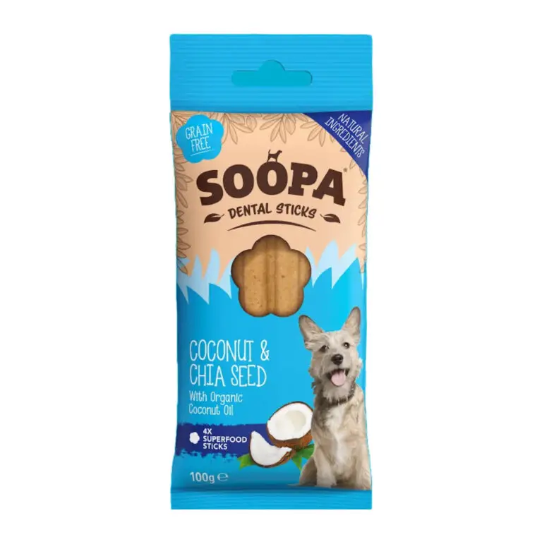 Soopa Sticks Kokos & Chiafrø Vegansk Hundegodbid