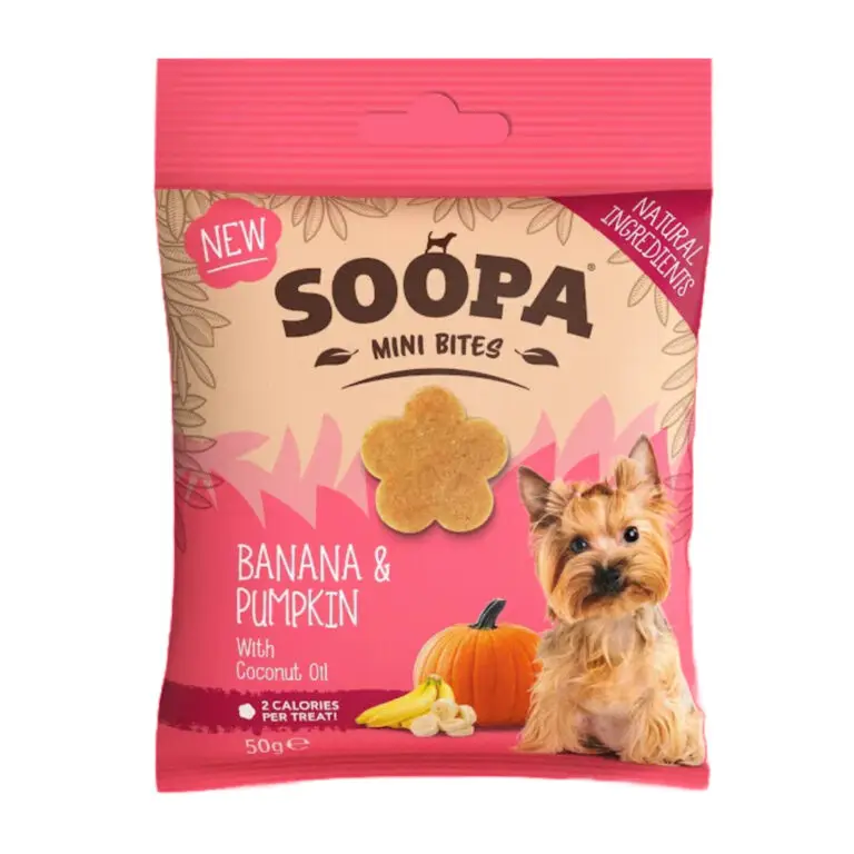 Soopa Healthy Bites Mini Banan & Græskar Vegansk Hundegodbid