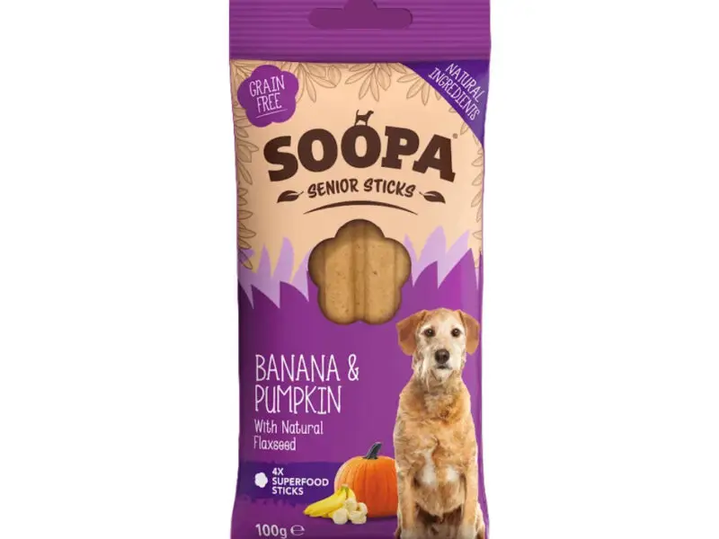 Soopa Senior Sticks Banan & Græskar Vegansk Hundegodbid