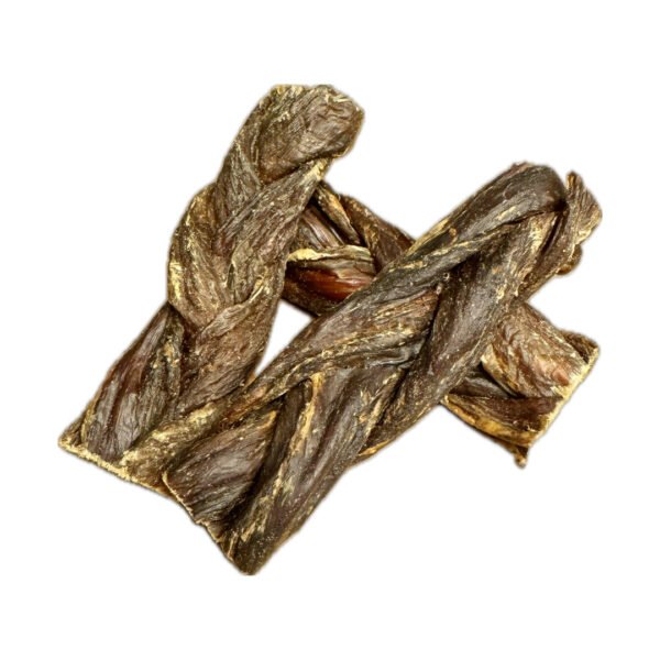 Fletning Af Tørret Oksestrube Natursnack