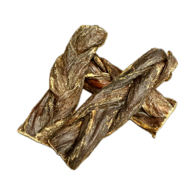 Fletning Af Tørret Oksestrube Natursnack