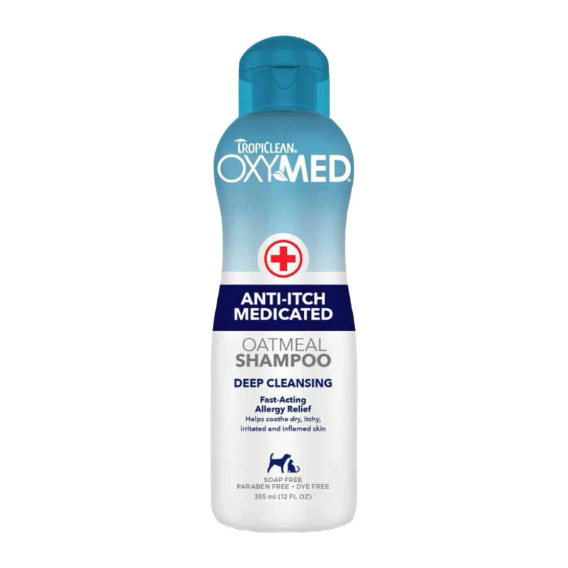 Tropiclean OxyMed Anti-Itch Medicated Kløestillende Hundeshampoo 355 ml