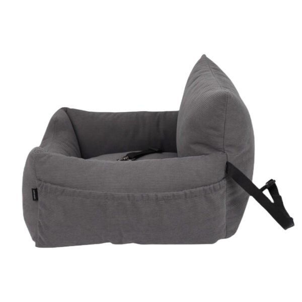 Nordic Paws Velvet Luksus Bilsæde Grå Fløjlsstof - Image 3