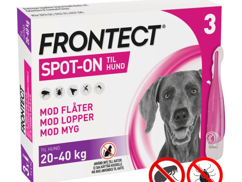 Frontect Loppe Og Flåtmiddel Stor Hund (20-40 kg) 3 x 4,0 ml