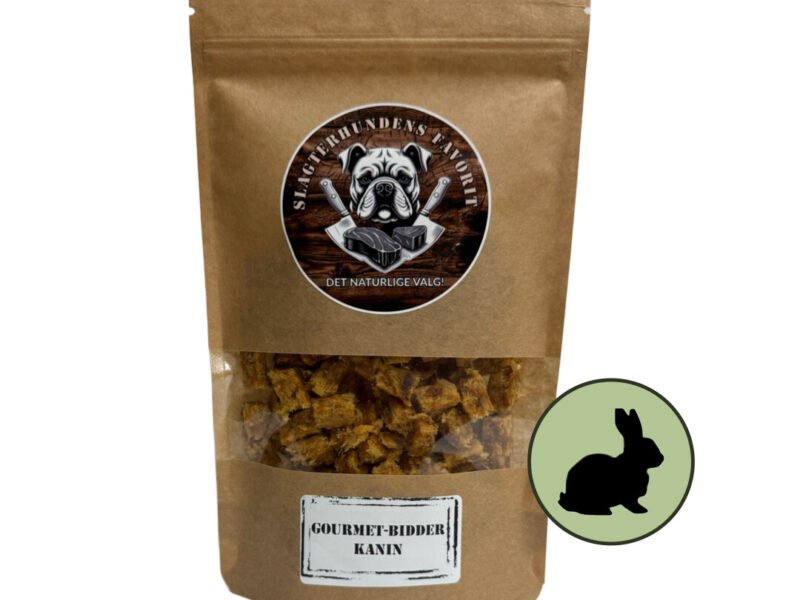Slagterhundens Gourmet-Bidder 100% Kanin Naturlig Hundegodbid 100 g
