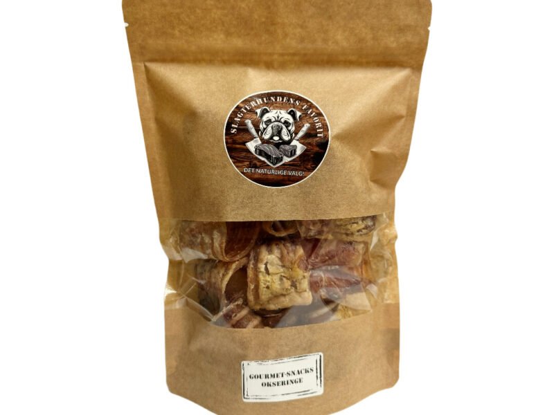 Slagterhundens Gourmet-Snack Okseringe Naturlig Hundesnack 200 g