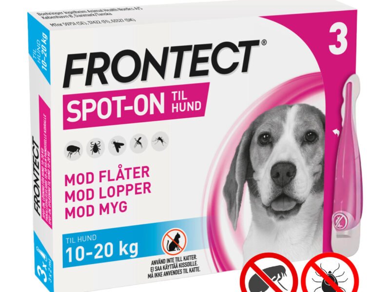 Frontect Loppe Og Flåtmiddel Mellem Hund (10-20 kg) 3 x 1,0 ml