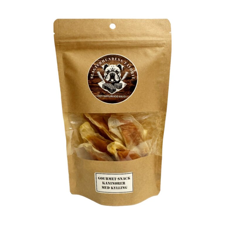 Slagterhundens Gourmet-Snack Kaninører Med Kylling Naturlig Hundegodbid 10 stk
